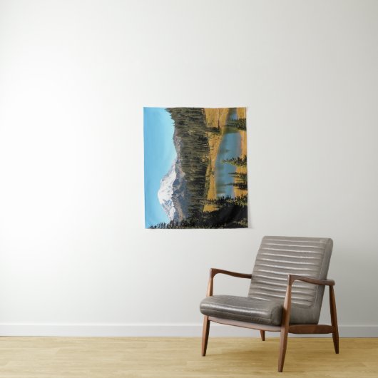 山レイニエとティプソレイクランドスケープ タペストリー (インサイチュ)