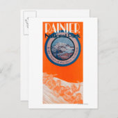 山レイニエのポスター – そり ポストカード (正面/裏面)