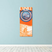 山レイニエのポスター – 乗馬 キャンバスプリント (インサイチュ (ウッドフロア))