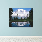 山レイニエは山のターンに関連した キャンバスプリント (インサイチュ (ウッドフロア))