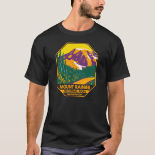 山レイニエ国立公園ワシントンレトロ Tシャツ