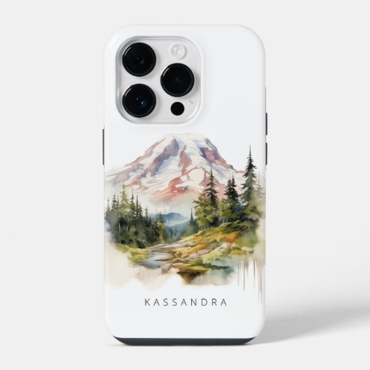 山レイニエ水彩風景 iPhoneケース (裏面)