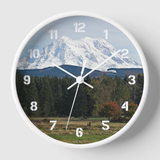 山レイニエ風景風景 壁時計 (正面)