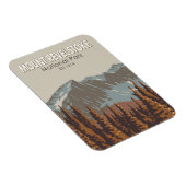 山レヴェストークナショナルパークトラベルアートヴィンテージ マグネット (右側)