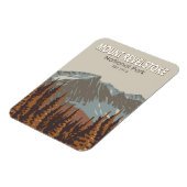 山レヴェストークナショナルパークトラベルアートヴィンテージ マグネット (左側)