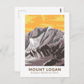 山ローガンカナダトラベルアートヴィンテージ ポストカード (正面/裏面)