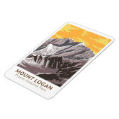 山ローガンカナダトラベルアートヴィンテージ マグネット (左側)