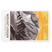 山ローガンカナダトラベルアートヴィンテージ マグネット (横)