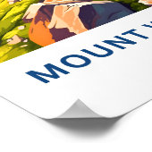 山ワシントンニューハンプシャートラベルプリント ポスター (角)