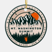 山ワシントンニューハンプシャーハイキングお土産 セラミックオーナメント (正面)