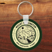 山ワシントンニューハンプシャーハイキングスキーレトロ キーホルダー (正面)