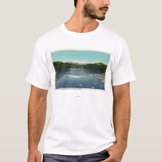 山ワシントン州およびSacoの眺め Tシャツ (正面)