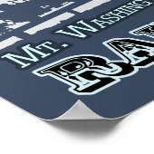 山ワシントン、ニューハンプシャーコグ鉄道 ポスター (角)