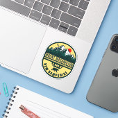 山ワシントンNHレトロサンセットデミディアズ80s シール (ノートパソコンとiPhone)