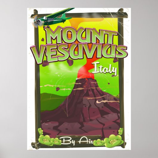 山ヴェスビイタリアンウス風刺火山 ポスター (正面)