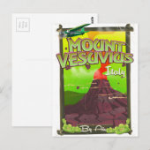 山ヴェスビイタリアンウス風刺火山 ポストカード (正面/裏面)