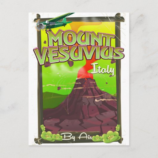 山ヴェスビイタリアンウス風刺火山 ポストカード (正面)