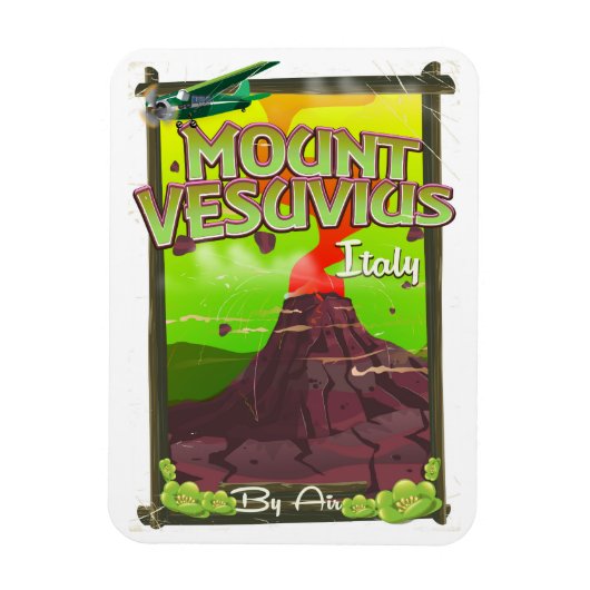 山ヴェスビイタリアンウス風刺火山 マグネット (縦)