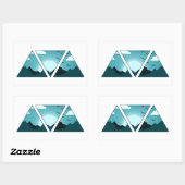 山三角形 長方形シール (シート)