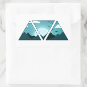 山三角形 長方形シール (バッグ)