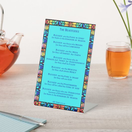 山上のイエスの説教から出るバラエティ 台座サイン (インサイチュ)