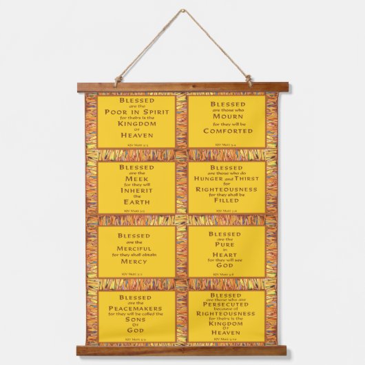 山上のイエスの説教から出るバラエティ 吊り下げ型タペストリー (正面)