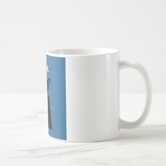 山上のヤギのシルエット コーヒーマグカップ (右)
