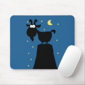 山上のヤギのシルエット マウスパッド (マウス)