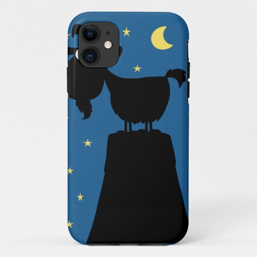 山上のヤギのシルエット Case-Mate iPhoneケース (裏面)