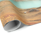 山上の湖と惑星を伴う超現実的なUFO ラッピングペーパー (ロールコーナー)