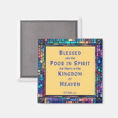 山上の説教からの最初の幸せ マグネット (正面/裏面)