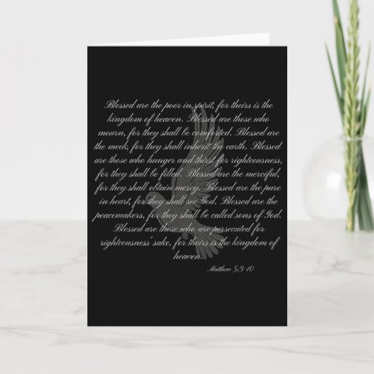 山上の説教 祝福 マタイ 5_3-10 カード (正面)