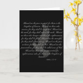 山上の説教 祝福 マタイ 5_3-10 カード (黄色い花)