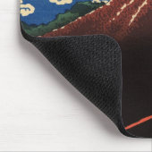 山下白雨、北斎の雷および富士山、Hokusai、Ukiyo-e マウスパッド (コーナー)