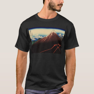 山下白雨、北斎の雷および富士山、Hokusai、Ukiyo-e Tシャツ