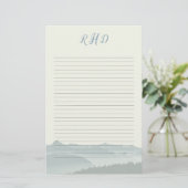 山並みのモノグラム便箋 便箋 (スタンド正面)