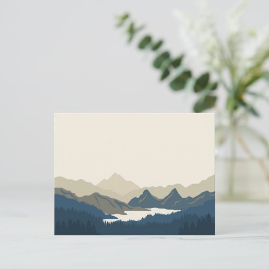 山並み夕べ ポストカード (スタンド正面)