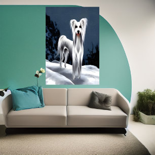 山中国のの中の犬   AI Art ポスター