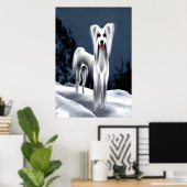 山中国のの中の犬 | AI Art ポスター (ホームオフィス)