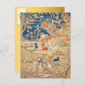 山中国の羊織と旧正月 シーズンポストカード (正面/裏面)