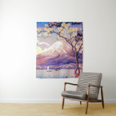 『山中湖夕暮れのポスターの富士山』 タペストリー (インサイチュ)