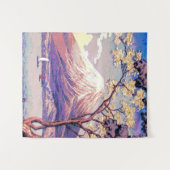 『山中湖夕暮れのポスターの富士山』 タペストリー (正面(横))