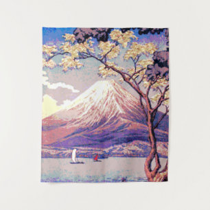 『山中湖夕暮れのポスターの富士山』 タペストリー