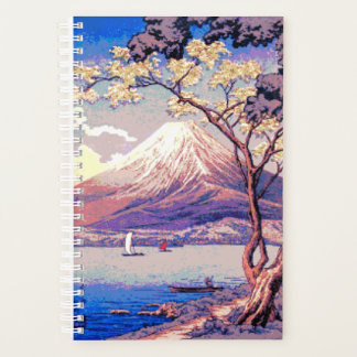 『山中湖夕暮れのポスターの富士山』 プランナー手帳