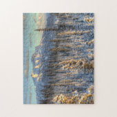 山仲間の日没 ジグソーパズル (縦)