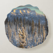 山仲間の日没 ラウンドクッション (裏面)