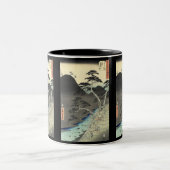 山伝統的日本の浮世絵 ツートーンマグカップ (中央)