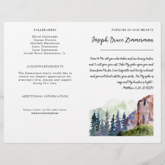 山写真葬儀記念二折プログラム