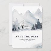 山冬の休日の結婚式の日付を保存 セーブザデート (正面)