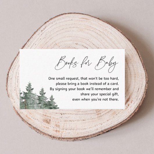 山冬の赤ちゃんシャワーブックベビーカード エンクロージャーカード